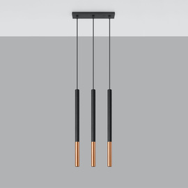 Pendant lamp MOZAICA 3L black/copper