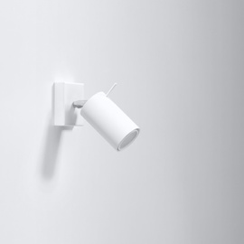 Wall lamp RING white with a switch