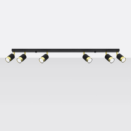 Ceiling lamp NERO 6 black/golden