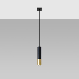 Pendant lamp LOOPEZ 1 black/golden