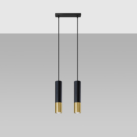 Pendant lamp LOOPEZ 2 black/golden