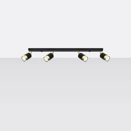 Ceiling lamp NERO 4 black/golden