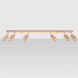Ceiling lamp BERG 6 natural wood