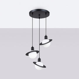 Pendant lamp HYPERION 3P black