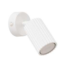 Wall lamp KARBON white with a switch