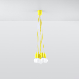 Pendant lamp DIEGO 5 yellow