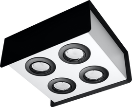Plafond STEREO 4 white/black