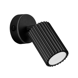 Wall lamp KARBON black with a switch