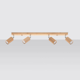 Ceiling lamp BERG 4 natural wood