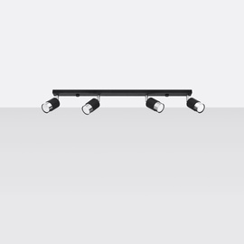 Ceiling lamp NERO 4 black/chrome