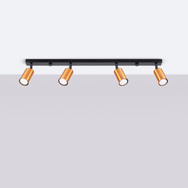 Ceiling lamp WINX 4L black/cooper