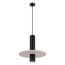 Pendant lamp PELTA 1 black/beige