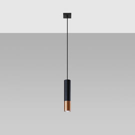 Pendant lamp LOOPEZ 1 black/copper
