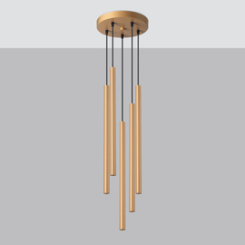 Pendant lamp PASTELO 5P gold