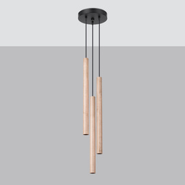 Pendant lamp PASTELO 3P wood