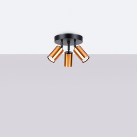 Ceiling lamp WINX 3P black/cooper