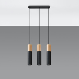 Pendant lamp PABLO 3 black
