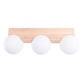 Ceiling lamp BULBO 3 natural wood