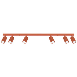 Ceiling lamp KARBON 6L red ochre