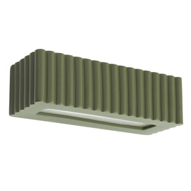 Wall lamp ceramic RIGATA olive green