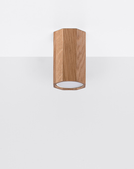 Ceiling lamp ZEKE 10 oak + 1x LED Bulb GU-10 4000K Cool White 7W 630lm