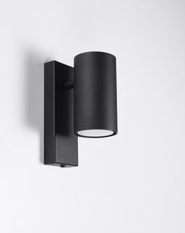 Wall lamp UTTI black + 1x LED GU-10 Bulb 3000K Warm 7W 620lm