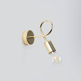 Wall lamp SUPEŁ glossy gold + 1X LED Bulb E27 3000K Warm 7.5W 620lm