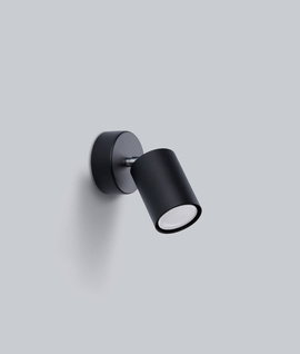 Wall lamp LEMMI 1 in black + 1x LED Bulb GU-10 3000K Warm White 7W 510lm