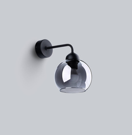 Wall lamp ALINO 1 black + 1x LED Bulb E27 3000K Warm 7.5W 620lm
