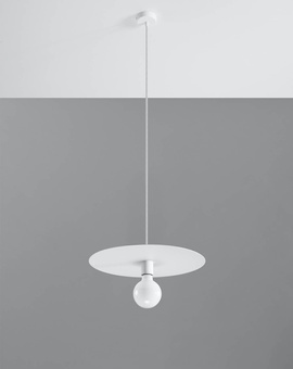 Hanging lamp FLAVIO white + 1x LED Bulb E27 4000K Cool White 7.5W 650lm