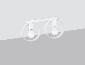 Ceiling lamp TITRAN 2 in white + 2x LED Bulb E27 4000K Cool White 7.5W 690lm