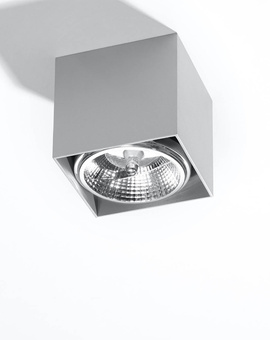 Ceiling lamp BLAKE gray + 1x LED bulb GU10 AR111 3000K WARM 12W 800lm