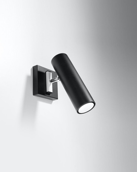 Wall lamp DIREZIONE in black + 1x LED Bulb GU-10 3000K Warm White 7W 620lm