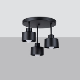 Ceiling lamp SAVAR 3 black + 3x LED Bulb E27 4000K Cool White 7.5W 690lm