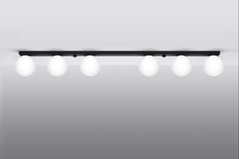 Ceiling light YOLI 6 black + 6x LED Bulb G9 3000K Warm White 4.5W 450lm