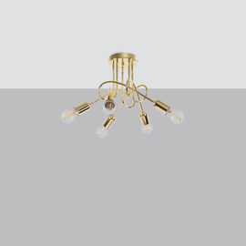 Chandelier KNOT 5 gold gloss