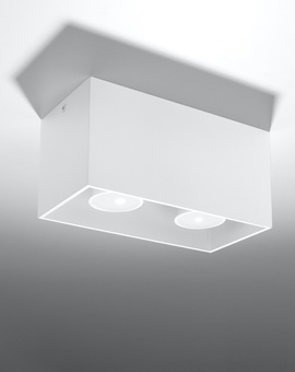 Ceiling lamp QUAD MAXI white + 2x LED Bulb GU-10 3000K Warm 7W 620lm