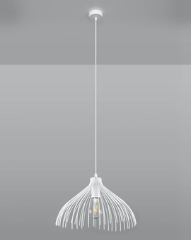 Pendant lamp UMB white + 1x LED Bulb E27 4000K Cool White 7.5W 650lm