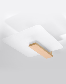 Ceiling lamp LAPPO natural wood + 2x LED Bulb E27 3000K Warm 7.5W 620lm