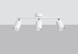 Ceiling lamp LEMMI 3 white + 3x LED Bulb GU-10 4000K Cool White 7W 530lm