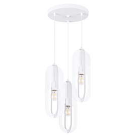 Ceiling lamp NICUS 3P white + 3x LED bulb E27 3000K Warm 7.5W 620lm