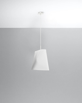 Chandelier BLUM 1 white + 1x LED Bulb E27 3000K Warm 7.5W 620lm