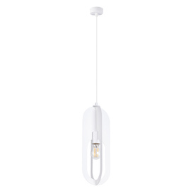 Hanging lamp NICUS 1 white + 1x LED Bulb E27 4000K Cool White 7.5W 690lm