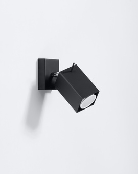 Wall lamp MERIDA 1 black + 1x LED Bulb GU-10 3000K Warm 7W 620lm