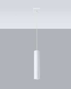 Ceiling Pendant LAGOS 1 white + 1x LED Bulb GU-10 4000K Cool White 7W 630lm