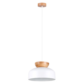 Hanging lamp MARION white + 1x LED Bulb E27 4000K Cool White 7.5W 690lm