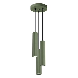 Pendant lamp KARBON 3P olive green