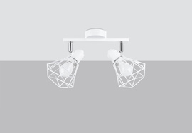 Ceiling lamp ARTEMIS 2 white + 2x LED Bulb E14 4000K Cool White 7.5W 680lm.