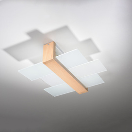 Ceiling lamp FENIKS 2 natural wood