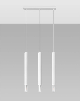 Pendant lamp VISIER 3 white + 3x LED Bulb G9 3000K Warm 4.5W 510lm